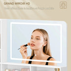 coiffeuse d'angle avec miroir led - Mon cocon