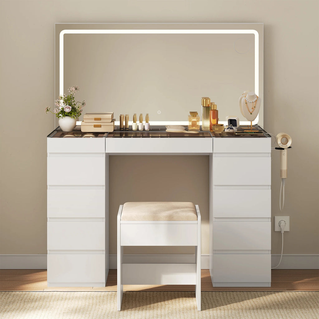 coiffeuse avec miroir led - Mon cocon