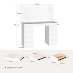 coiffeuse avec miroir led - Mon cocon