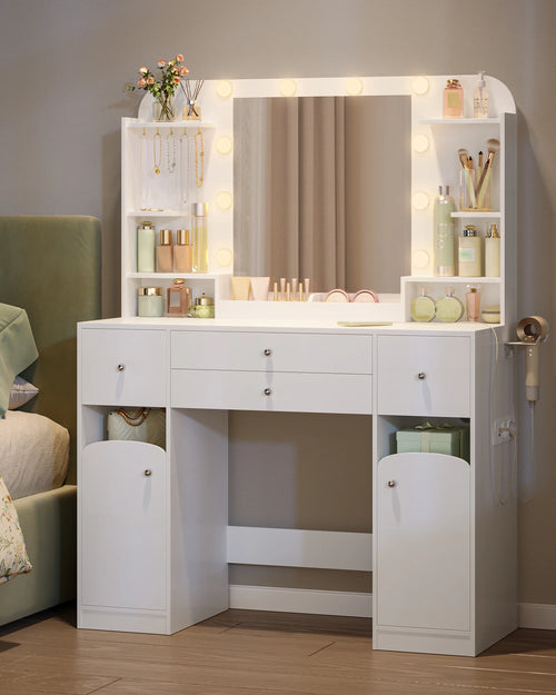 coiffeuse avec miroir et rangement - Mon cocon