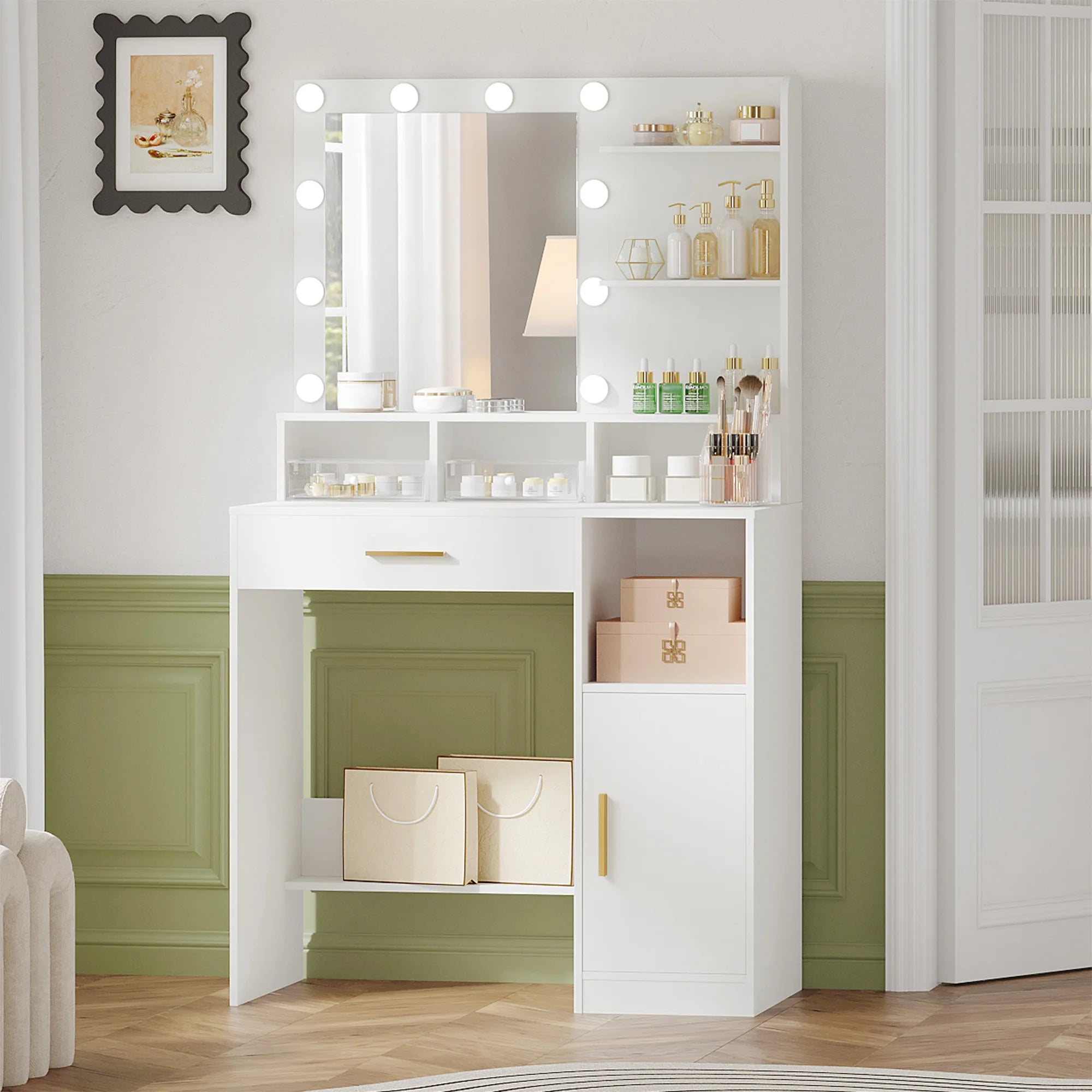 coiffeuse blanche avec miroir - Mon cocon