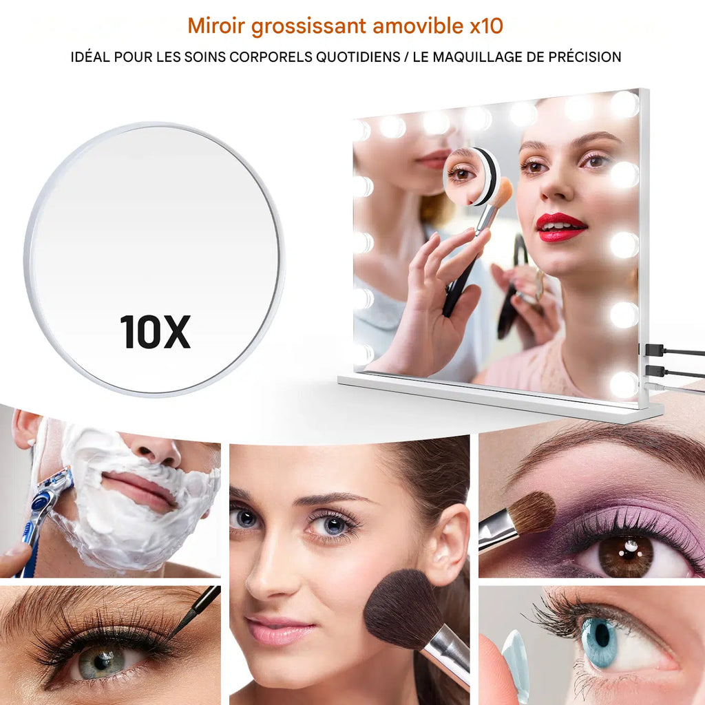 miroir coiffeuse bluetooth - Mon cocon