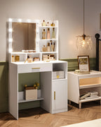 coiffeuse blanche avec miroir - Mon cocon