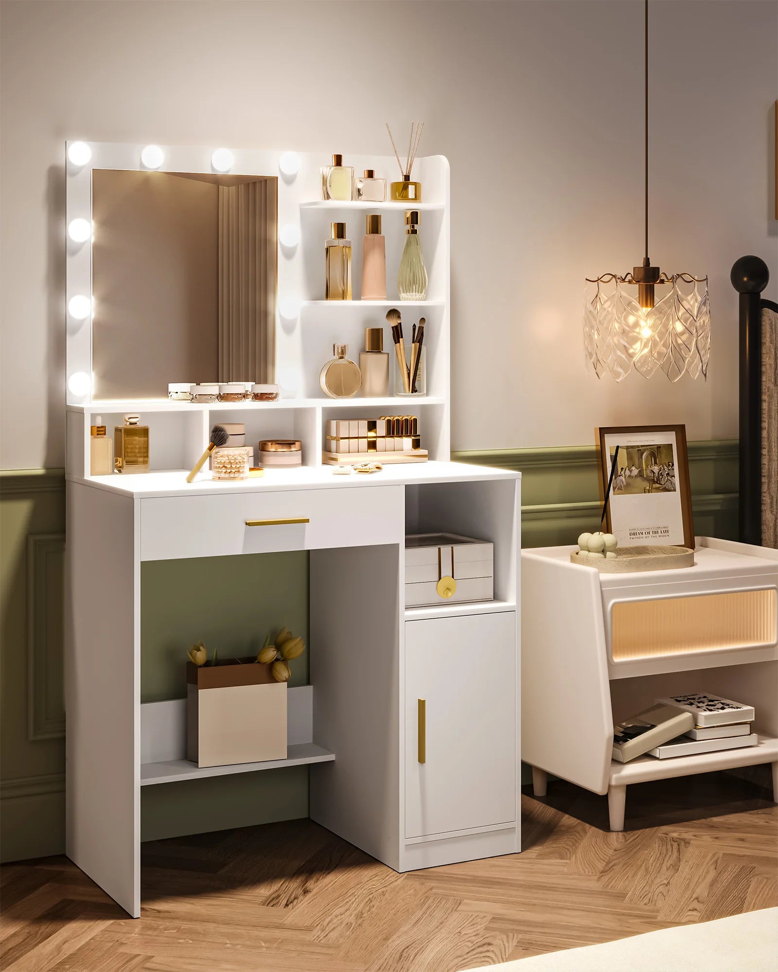 coiffeuse blanche avec miroir - Mon cocon