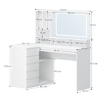 coiffeuse d'angle avec miroir led - Mon cocon