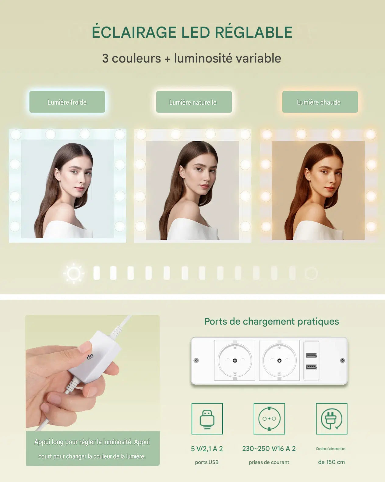 coiffeuse avec miroir et rangement - Mon cocon