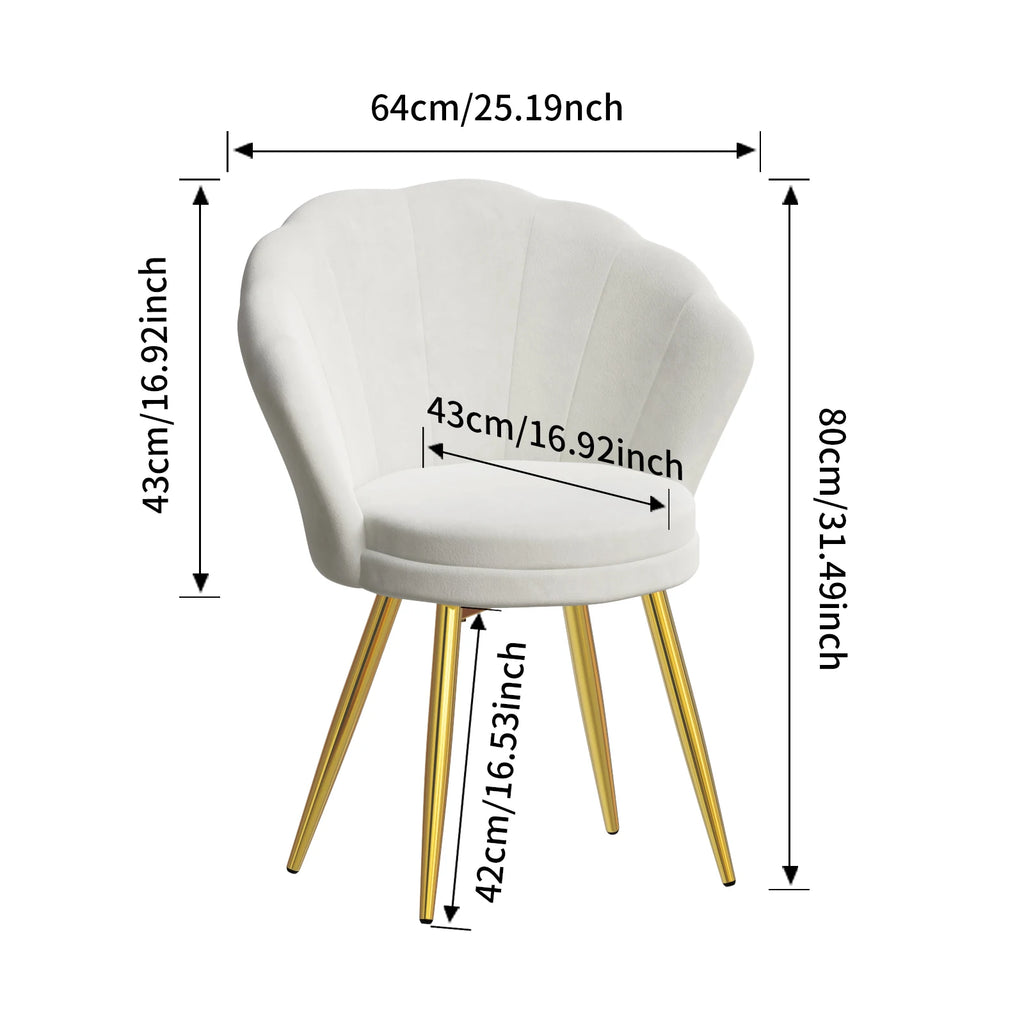 chaise coiffeuse coquillage - Mon cocon