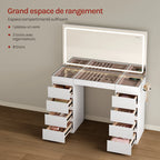 coiffeuse avec miroir led - Mon cocon