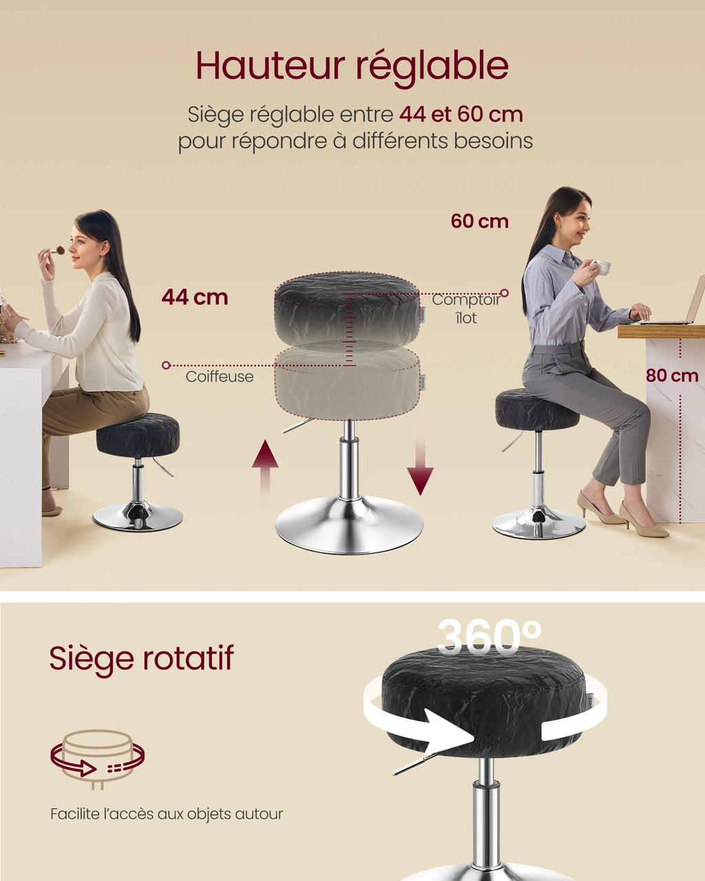 tabouret pour coiffeuse - Mon cocon