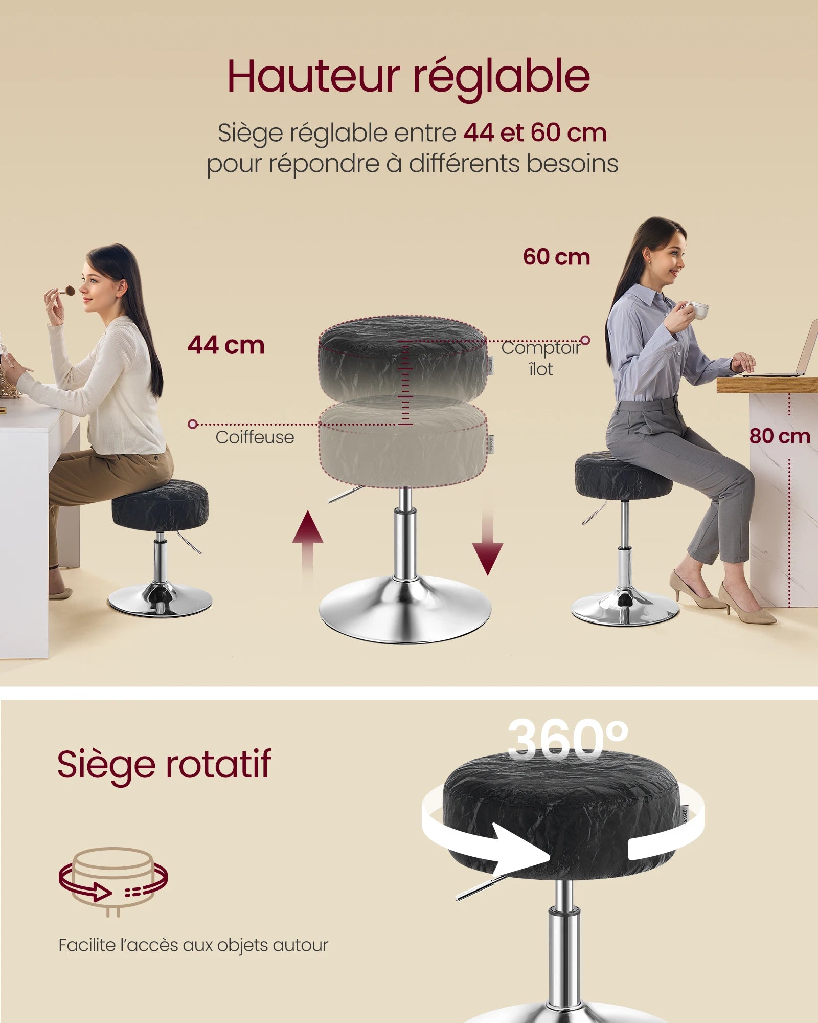 tabouret pour coiffeuse - Mon cocon