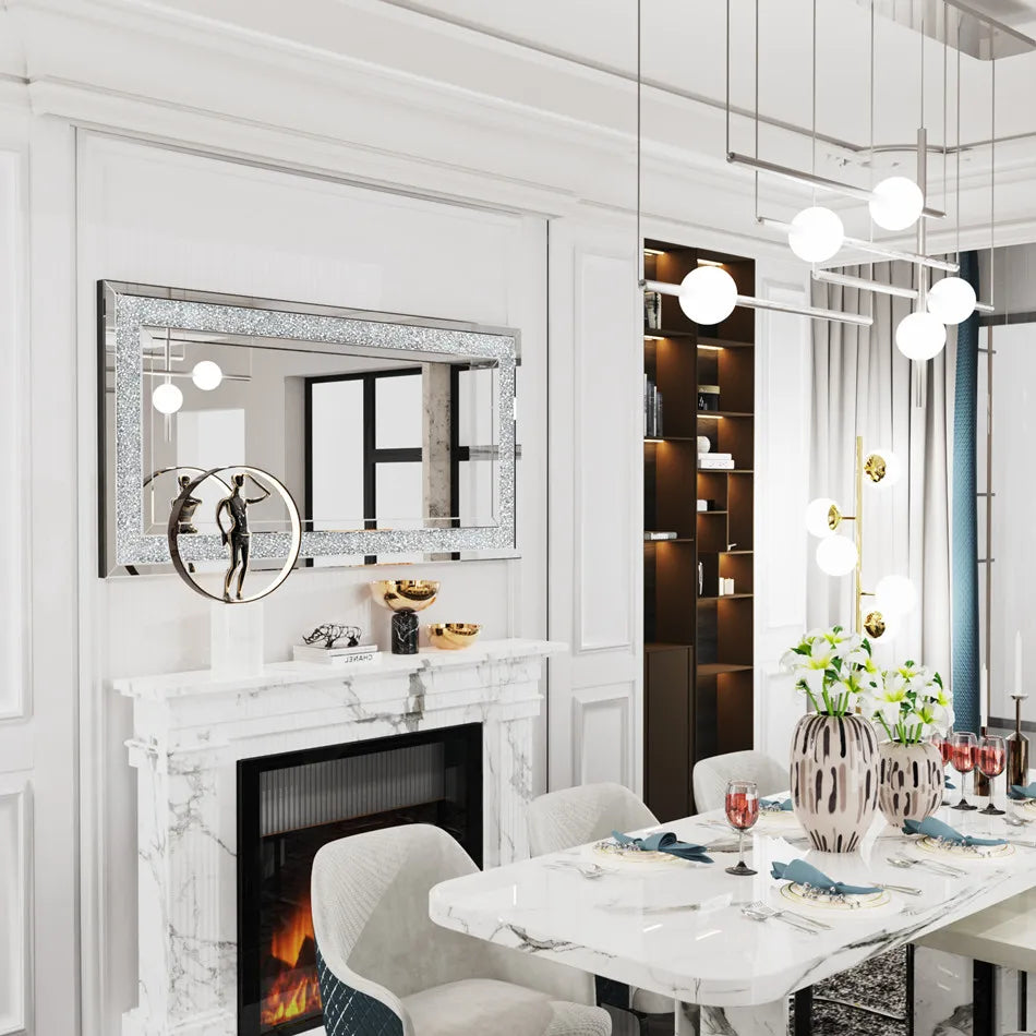 miroir mural grande taille diamant - Mon cocon