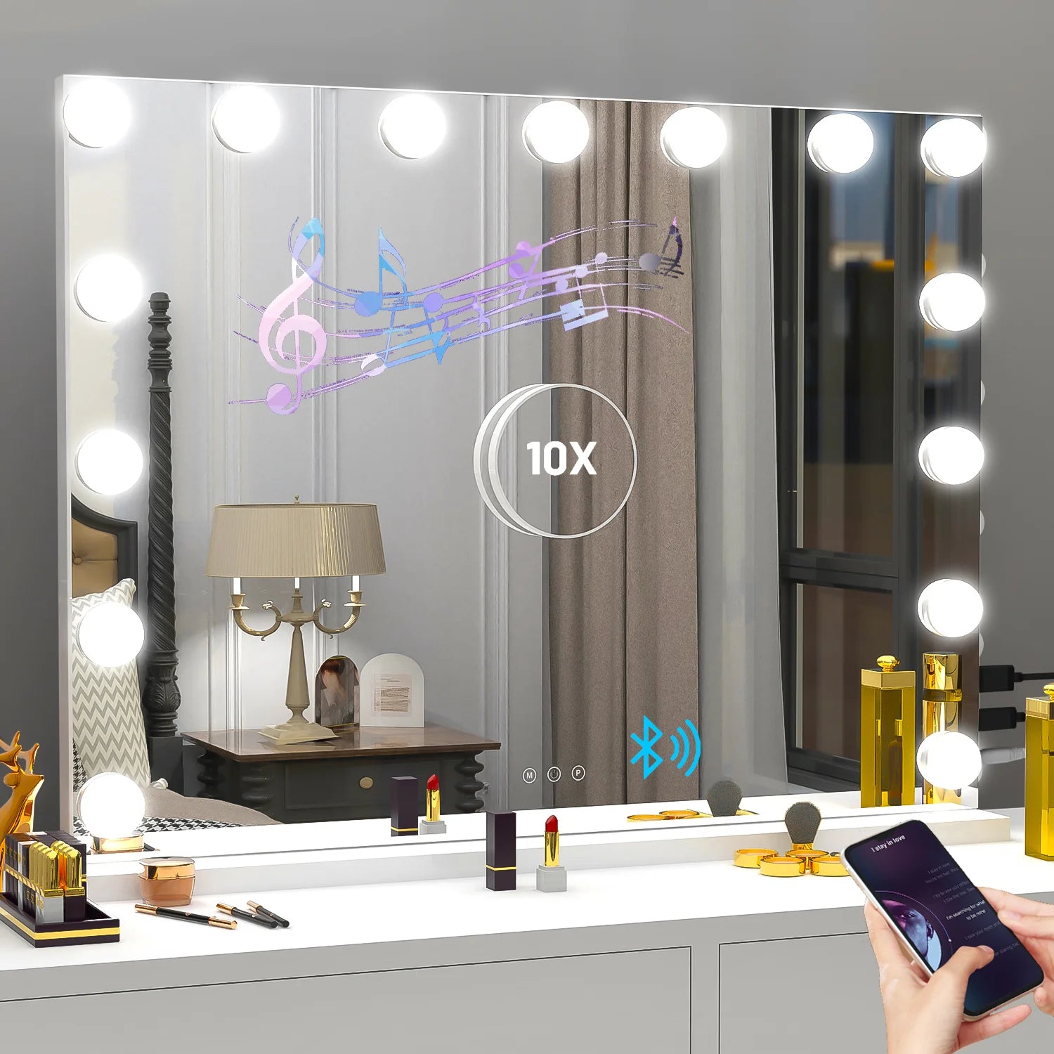 miroir coiffeuse bluetooth - Mon cocon
