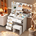 coiffeuse avec miroir led et tabouret - Mon cocon