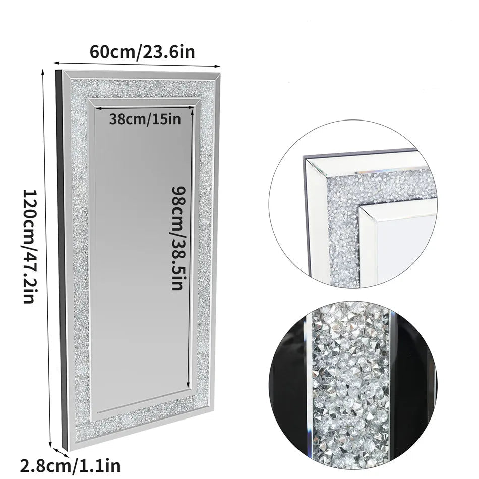 miroir mural grande taille diamant - Mon cocon