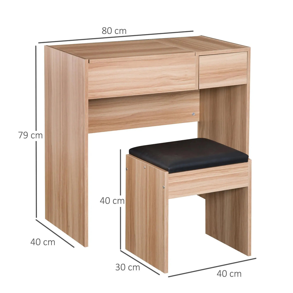 coiffeuse en bois avec miroir - Mon cocon