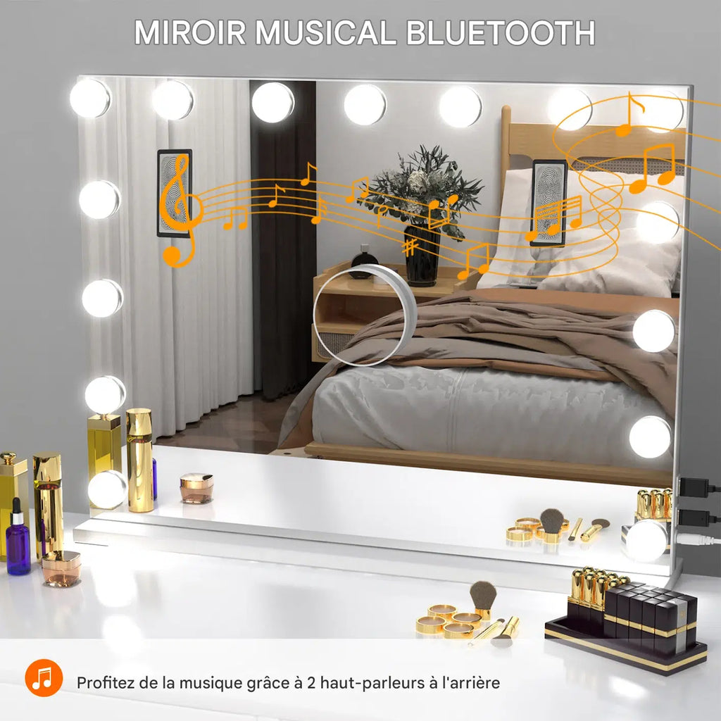 miroir coiffeuse bluetooth - Mon cocon
